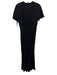 Scotch & Soda Size S Black Viscose Short Sleeve Smocked Waist Maxi Dress Black / S