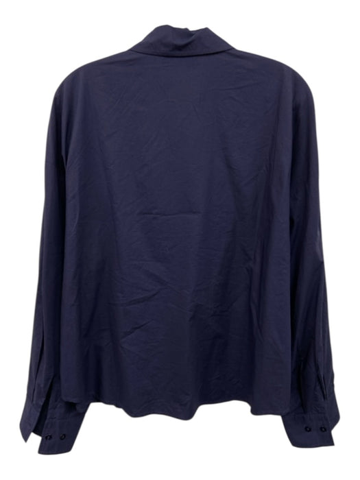 Essentiel Antwerp Size M Navy Blue Cotton Long Sleeve Beaded & Sequined Top Navy Blue / M