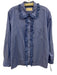 Loeffler Randall Size M Blue & White Cotton Striped Eyelet Detail Button Up Top Blue & White / M