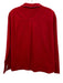 Heidi Houston Size L Red & Pink Cotton Contrast Trim Long Sleeve Button Up Top Red & Pink / L