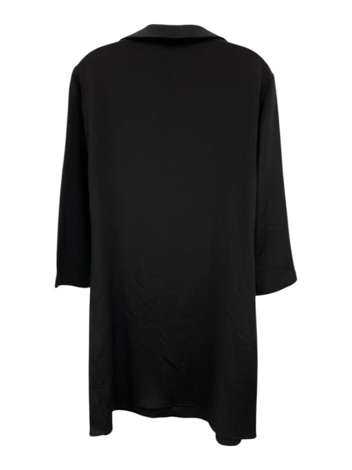 Peter Cohen Size Est L Black Missing Fabric Tag Long Sleeve Collared Dress Black / Est L