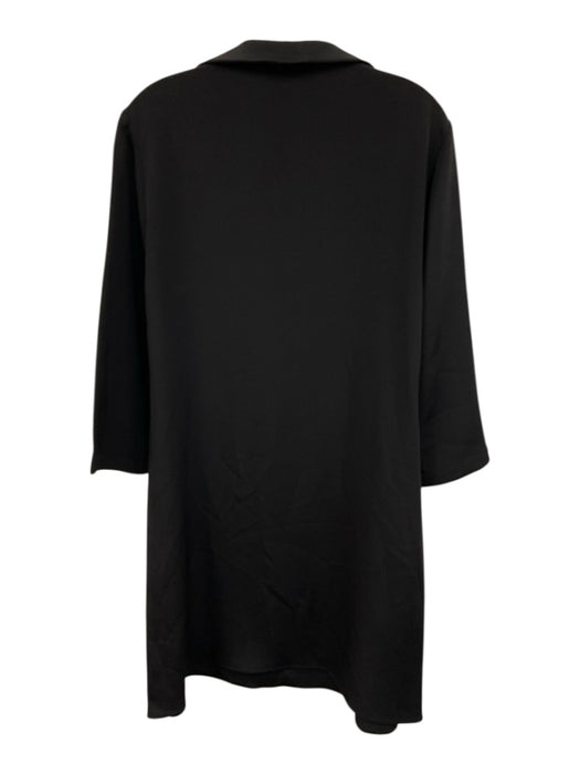 Peter Cohen Size Est L Black Missing Fabric Tag Long Sleeve Collared Dress Black / Est L