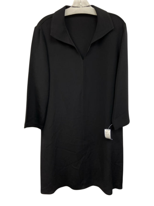 Peter Cohen Size Est L Black Missing Fabric Tag Long Sleeve Collared Dress Black / Est L