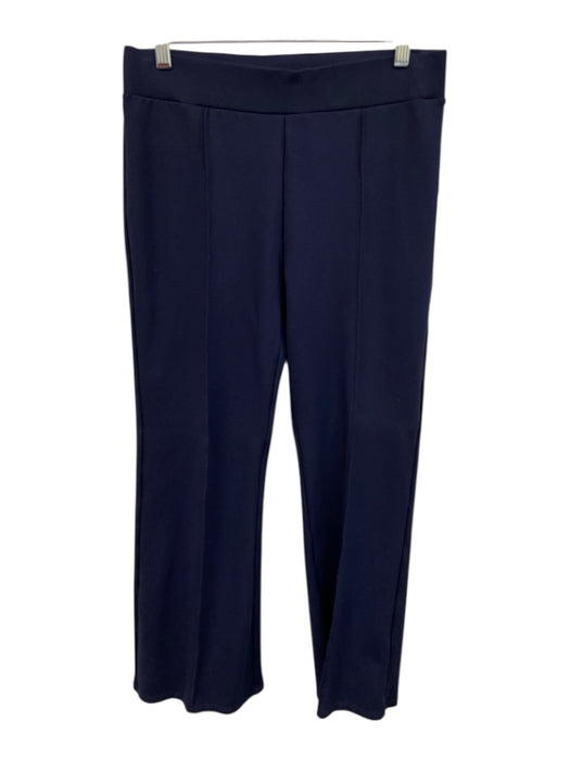 Addison Bay Size L Navy Blue Rayon Blend Elastic Waistband Pintuck Pleats Pants Navy Blue / L