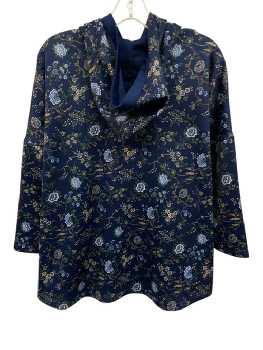 Tuckernuck Size M/L navy blue & multi Polyester Blend Floral Hoodie Jacket navy blue & multi / M/L