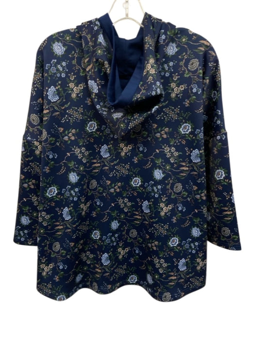 Tuckernuck Size M/L navy blue & multi Polyester Blend Floral Hoodie Jacket navy blue & multi / M/L