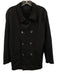 Frank & Eileen Size L Black Cotton Raw Hem Double Breasted Patch Pocket Jacket Black / L