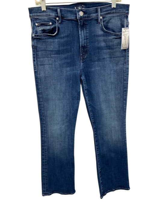 Mother Size 32 Medium dark wash Cotton Blend Denim Whiskering Straight Leg Jeans Medium dark wash / 32