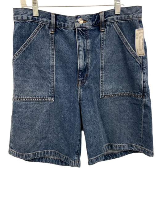 Frame Size 30 Medium Wash Cotton Blend Denim Patch Pocket Knee length Shorts Medium Wash / 30