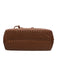 Quince Brown Leather Woven Magnetic Close Top Handle Braided Strap Bag Brown