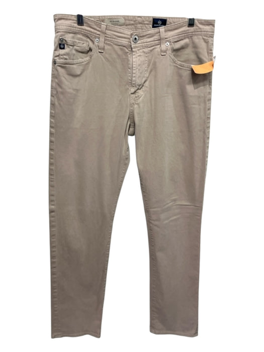 AG Size 32 Beige Cotton Blend Solid Khakis Men's Pants Beige / 32