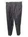 Zanella Size 35 Dark Gray Wool Solid Dress Cuff Men's Pants Dark Gray / 35