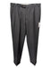 Zanella Size 35 Dark Gray Wool Solid Dress Cuff Men's Pants Dark Gray / 35