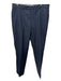 H Stockton Size 35 Blue Wool Solid Cuffed Dress Men's Pants Blue / 35