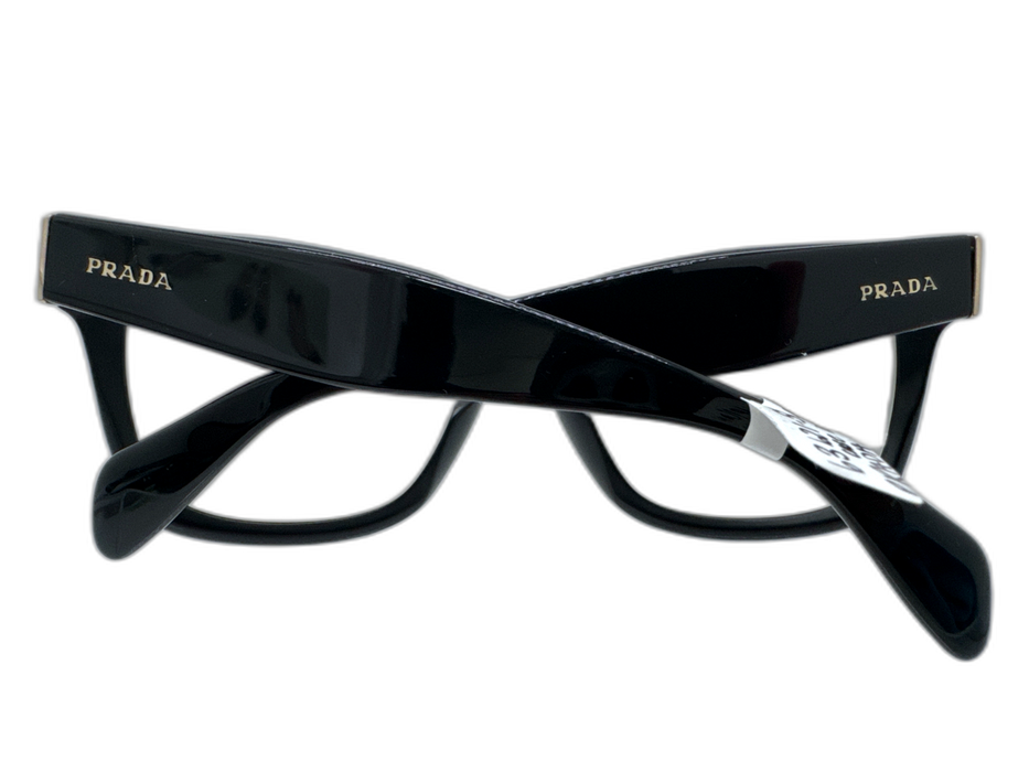 Prada Black Acetate Gradient Lens Cat Eye Sunglasses Black