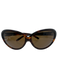 Tom Ford Brown Acetate Gradient Cat Eye Oversized Sunglasses Brown