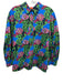 La Double J Size M Green, Blue, Purple Cotton Oversized Floral Top Green, Blue, Purple / M