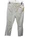 Mother Size 32 Cream Cotton Blend Raw Hem Mid Rise Straight Crop Jeans Cream / 32