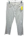 Mother Size 32 Ivory White Cotton Blend Raw Hem Straight Leg Mid Rise Crop Jeans Ivory White / 32