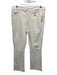Mother Size 32 Cream Cotton Blend Raw Hem Straight Leg Mid Rise Crop Jeans Cream / 32
