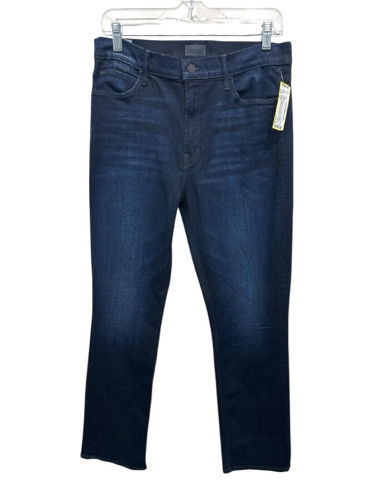 Mother Size 32 Indigo Wash Viscose Blend Stretch Denim Whiskering Ankle Jeans Indigo Wash / 32