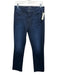 Mother Size 32 Indigo Wash Viscose Blend Stretch Denim Whiskering Ankle Jeans Indigo Wash / 32