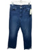 Mother Size 32 Medium Wash Viscose Blend Raw Hem Straight Leg High Rise Jeans Medium Wash / 32