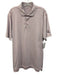 Peter Millar Size L Red & White Synthetic Striped Polo Athleisure Short Sleeve Red & White / L