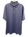 Peter Millar Size L Blue & White Synthetic Dots Polo Athleisure Short Sleeve Blue & White / L