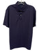 Peter Millar Size L Navy & Purple Synthetic Abstract Polo Men's Short Sleeve Navy & Purple / L