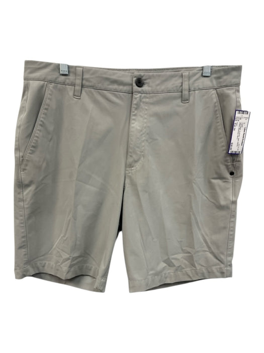 Vuori Size Est 34 Light Beige Synthetic Solid Athletic Khakis Men's Shorts Light Beige / Est 34