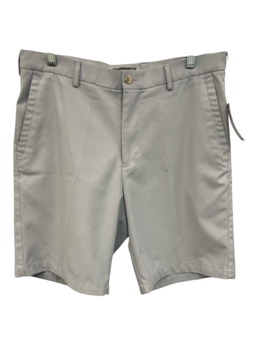 Peter Millar Size 34 Beige Synthetic Solid Athletic Khakis Men's Shorts Beige / 34