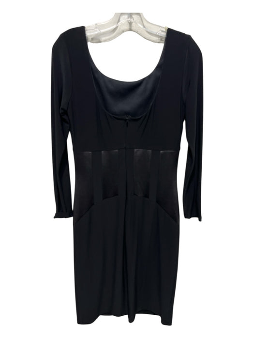 Frank Lyman Size 8 Black Polyester Blend Panel Detail Above Knee Dress Black / 8