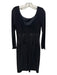 Frank Lyman Size 8 Black Polyester Blend Panel Detail Above Knee Dress Black / 8