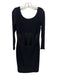 Frank Lyman Size 8 Black Polyester Blend Panel Detail Above Knee Dress Black / 8