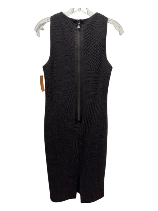 W by Worth Size S Deep Brown Acrylic Blend Sleeveless Zip Back Textured Dress Deep Brown / S