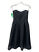 Nicholas Size Small Black Polyester Blend Strapless Mesh Overlay Pleated Dress Black / Small