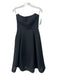 Nicholas Size Small Black Polyester Blend Strapless Mesh Overlay Pleated Dress Black / Small