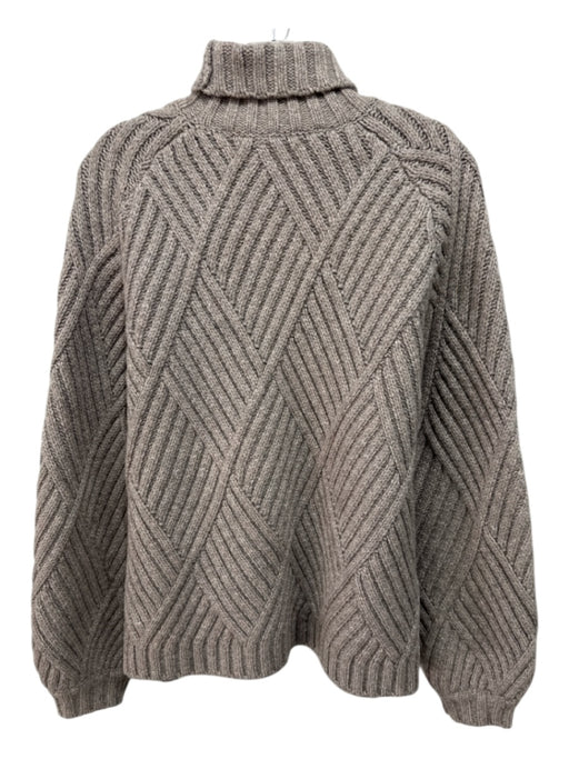 Victoria Victoria Beckham Size 2 Taupe Brown Wool Blend Long Sleeve Sweater Taupe Brown / 2