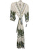 Lea Size S White, Green, Blue Rayon, Cotton, Linen Short Puff Sleeve Midi Dress White, Green, Blue / S