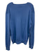 Polo Size Est M Blue Cotton Solid V Neck Men's Sweater Blue / Est M
