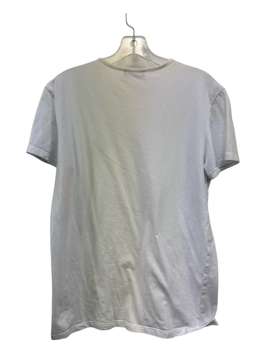 Versace Size Est XL White Cotton Solid T shirt Crew Men's Short Sleeve White / Est XL