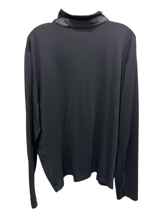 Greyson Size L Black Nylon Solid Quarter Zip Men's Long Sleeve Shirt Black / L
