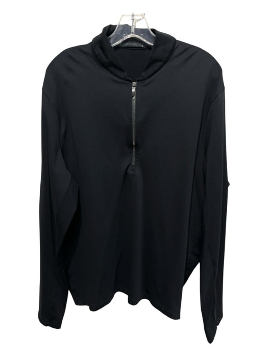 Greyson Size L Black Nylon Solid Quarter Zip Men's Long Sleeve Shirt Black / L