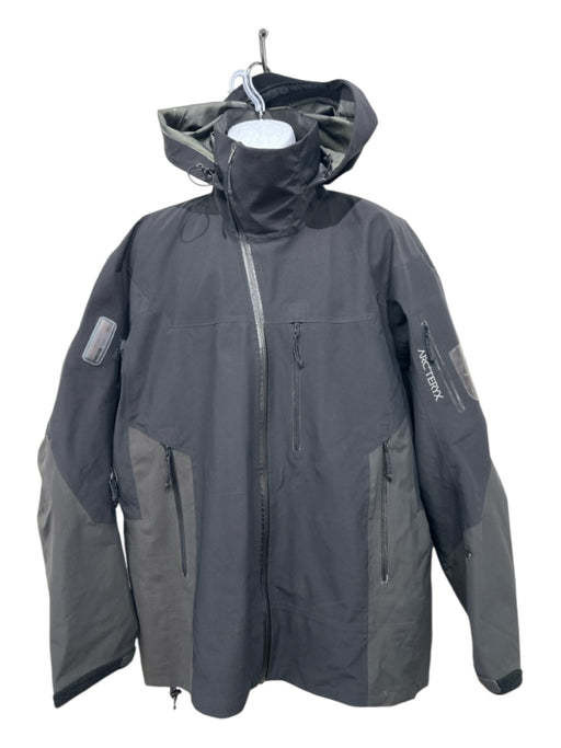 Arcteryx AS IS Size XL Black Synthetic Solid Windbreaker Zip Up Men's Jacket Black / XL
