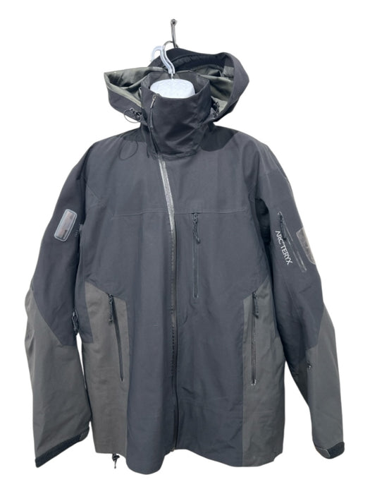 Arcteryx AS IS Size XL Black Synthetic Solid Windbreaker Zip Up Men's Jacket Black / XL