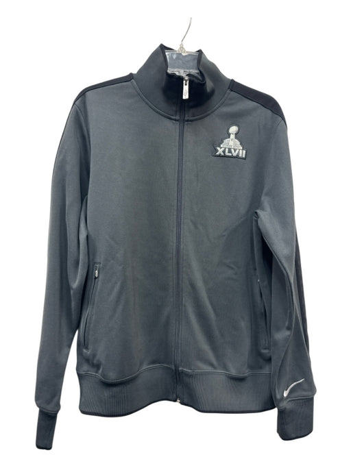 Nike Size L Gray Synthetic Solid Zip UP Men's Jacket Gray / L