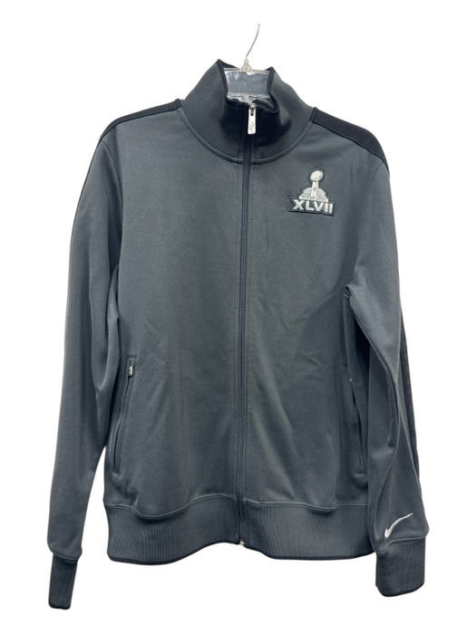 Nike Size L Gray Synthetic Solid Zip UP Men's Jacket Gray / L