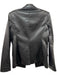 Alice + Olivia Classics Size 8 Black PU leather Blazer Flap Pocket Jacket Black / 8