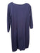 Eileen Fisher Size S/P Navy Tencel Blend Round Neck 3/4 Sleeve Knee Length Dress Navy / S/P